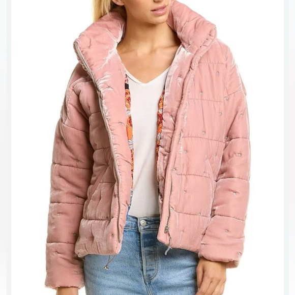 Johnny Was Quilted Warm Bohemian Dusty Pink Jacket, silk blend, Size XS – NWOT - Picture 6 of 16